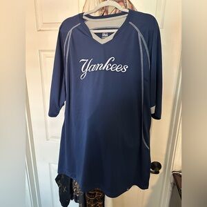 New York Yankees On Field Majestic Warm Up Shirt Short Sleeve